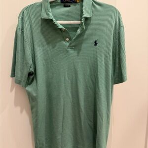 Polo by Ralph Lauren Men's Green Striped Shirt